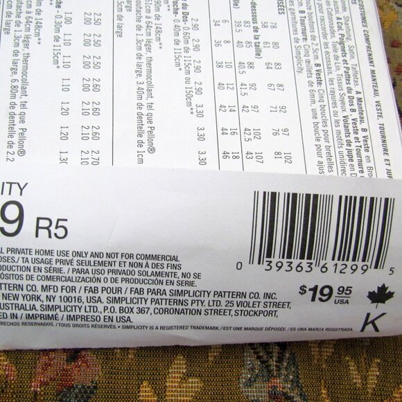 STEAMPUNK ARKIVESTRY COSTUME PATTERN, L AVIATOR JACKETS, SKIRTS, SIMPLICITY 1299 - Picture 6 of 8